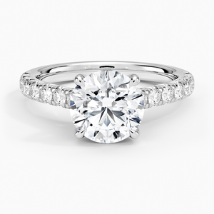 BOJ <b>Ring</b> 094 Round Cut 925 <b>Silver</b> Halo Stone Prong Setting <b>Solitaire</b> Diamond <b>Ring</b> 2ct D Color VVS1 Moissanite GRA Certified - Product Image 1
