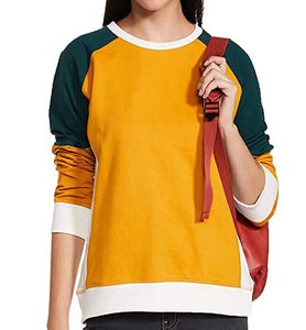 Sweat-shirt à manches longues pour femme, prix bas, vente en gros OEM, style vintage, décontracté, col rond, sport, coton, polyester - Product Image 1