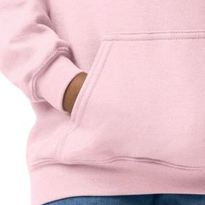 Sweat à capuche rose clair pour filles, pull à manches longues avec imprimé graphique et poche kangourou, décontracté, pour enfants et jeunes - Product Image 5