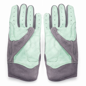 Green Leather Batting Gloves Pull On Closure Unisex Adult Training Durable Custom Baseball Batting Gloves with Soft Leather Palm - Product Image 5