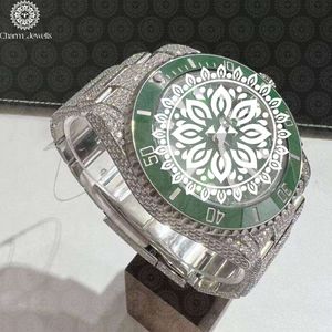 Reloj de Lujo para Hombre Charm Jewells, Acero Inoxidable, Bisel con Diamantes Dorados, Movimiento Mecánico Analógico, Fecha Automática, Caja de 40 mm, 10 Bar - Product Image 4