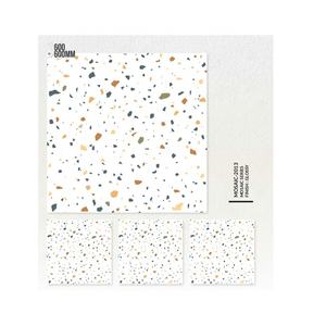 TERRAZZO สีขาวกับแมตต์เสร็จสิ้นกระเบื้องพอร์ซเลนเคลือบ VITRIFIED ดิจิตอล600X600 600X1200 800X800 MM - Product Image 1