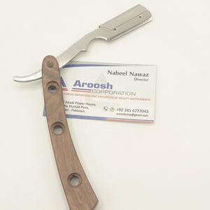 Professional <b>Single</b>-<b>Blade</b> Stainless Steel Barber <b>Razor</b> Custom Logo Manual Shave for Face Body and Underarm Use Sustainable - Product Image 4