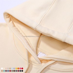 Custom Logo Print Cotton Polyester Blank Casual Luxury Hoodies Unisex <b>Terry</b> Embroidery <b>Bulk</b> Heavyweight Plain Men's Hoodies - Product Image 1