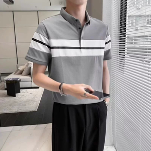 Short Sleeve Mens Plus Size Polo Shirt High Quality Breathable Casual Wear Solid Color Cotton <b>Classic</b> Business Polo Shirt Top - Product Image 5