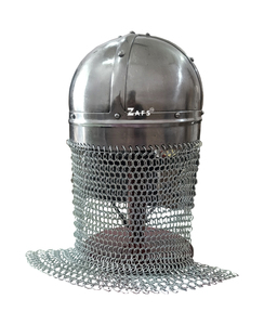 Casque Viking Fait Main avec Armure en Maille de Chaîne en Acier Doux, Casque de Guerrier pour Costume de Cosplay et Affichage Historique - Product Image 5