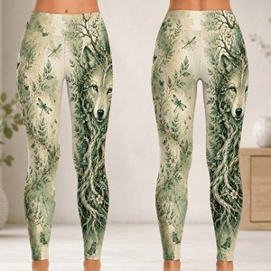 Leggings de Cintura Alta con Estampado Paisley, Tejido Elástico, Estilo Bohemio, Casuales para Mujer, 220g, para Todas las Temporadas - Product Image 6