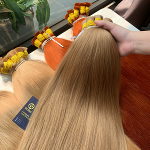 Couleur # Extensions de cheveux vierges en vrac (18 pièces) – Prix de gros direct – Cheveux bruts du Vietnam, épais, à fusionner, trame simple pour usage professionnel en salon - Product Image 1
