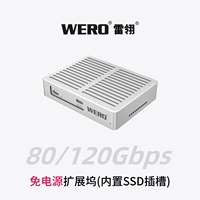 محول ثاندر بولت 5 مع منفذ 1M.2 NVMe و3 منافذ DP2.1 بدون طاقة إضافية، سرعة 80 جيجابت في الثانية، يدعم PCIe 5.0/4.0/3.0، علبة SSD مع محول عرض ثلاثي الشاشات لنظامي MacOS وويندوز