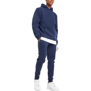 Streetwear Survêtements Coton Unisexe Survêtement Empilé Hommes Sweat À Capuche Jogger Ensemble Épais Uni Personnalisé Tech Polaire Survêtement 2026 - Product Image 2