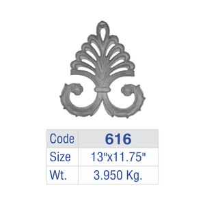 Palmette Anthemion Aluminum Fence Finial Cast <b>Iron</b> Railing Post Crest Luxury Villa Staircase Guardrail Symmetrical Top Ornament - Product Image 6