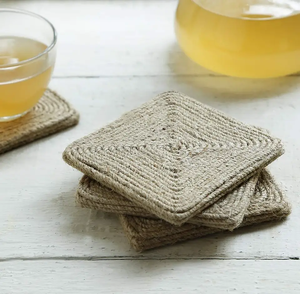 Sous-verres ronds avec support, sous-verres élégants pour boissons chaudes et froides, protection de table pour la maison et le bureau - Product Image 4