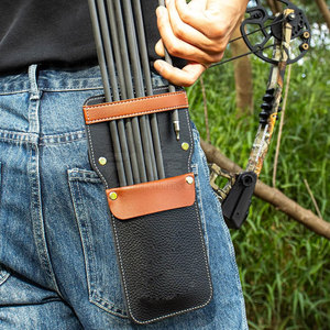 Professional Leather <b>Quiver</b> for Archery Men Durable Handmade Storage Bag Adjustable Belt for Hunting Practice Outdoor - Product Image 6