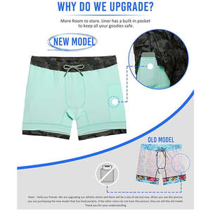 Shorts de sport décontractés pour hommes, en tissu éponge, séchage rapide, ourlet fendu, taille haute élastique, respirant, poches pratiques, coupe ample - Product Image 3