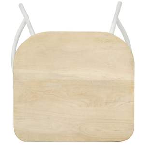 Ensemble de 4 tabourets de bar en bois blanchi et blanc - Product Image 6