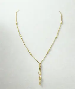 Elegante Collar Largo Chapado en Oro Dokiyu con Detalles Minimalistas de Cuentas y Diseño de Colgante para Uso Diario Femenino - Product Image 3