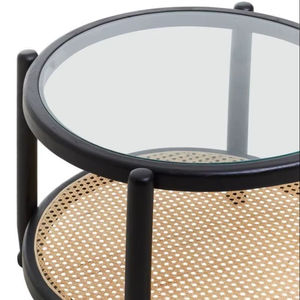 Table basse moderne et portable de style antique 2026 avec base en bois massif et plateau en verre marbré pour salon, usage domestique, prix de gros en vrac - Product Image 1