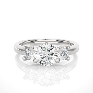 Bague de luxe en or 18 carats avec diamant naturel 1,41 carat taille ronde, bijou de fiançailles et de mariage pour femme - Product Image 3