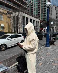 Conjunto de Sudadera con Capucha y Pantalones Deportivos Holgados de Invierno, 100% Algodón, Tejido Grueso, de Alta Calidad, Personalizado para Hombre - Product Image 4