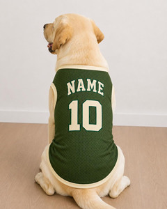 Chaleco de malla verde para perros con número 10, camiseta deportiva para mascotas, para todas las estaciones, estilo transpirable - Product Image 2
