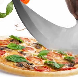 Steel Craft International AB-114 Mini Stainless Steel Pizza Cutter with Wood Handle Microwave Safe for Home <b>Kitchen</b> Pizzeria Use - Product Image 3