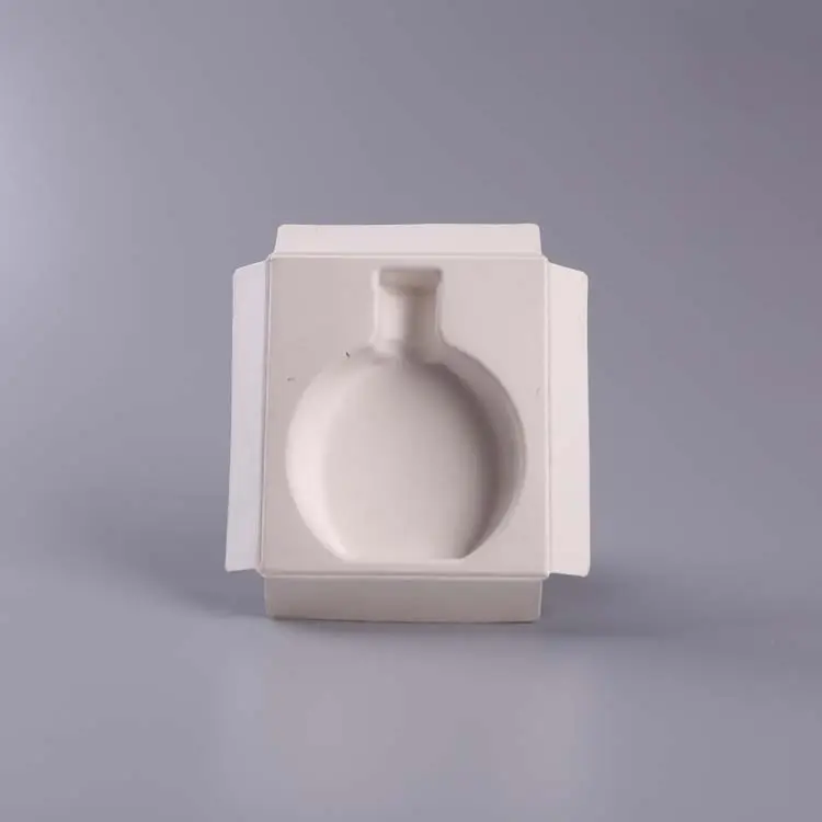 Emballage en pulpe moulé OEM pour cosmétiques Boîte à pulpe de canne à sucre avec boîte cadeau moulée personnalisée et emballage écologique en papier fleuri