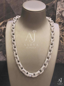 สร้อยคอเงินแท้ 925 ประดับเพชรโมอิสซาไนต์ทรงกรงเล็บ ดีไซน์แบบ Cuban Link สำหรับทุกเพศ สไตล์ฮิปฮอป เหมาะสำหรับงานปาร์ตี้ งานแต่งงาน พร้อมใบรับรอง GT - Product Image 2