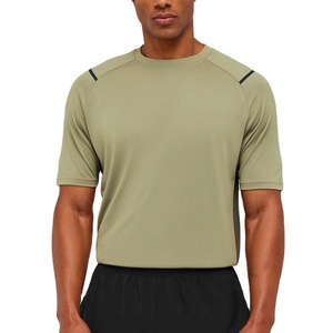 T-shirt Homme Personnalisé OEM Respirant Séchage Rapide Col Rond Vêtement de Sport Polyester/Coton Course à Pied Uni Grammage Lourd 220 g/m² - Product Image 1