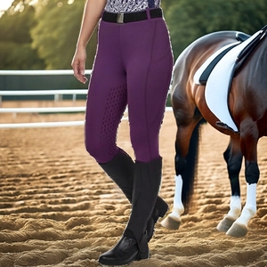 Pantalones de Montar Flexibles para Mujer, Leggings de Equitación de Cintura Alta con Agarre de Silicona, Ropa Ecuestre de Alto Rendimiento - Product Image 5