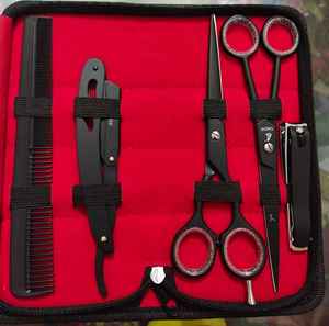 Ciseaux de coiffure personnalisés à faible MOQ, revêtement en titane, ensemble de ciseaux de coupe professionnels pour la coiffure - Product Image 4