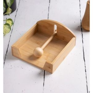 Handcrafted Rounded Edge Wooden Napkin Stand – Solid Hardwood Tabletop Paper <b>Caddy</b> - Product Image 6