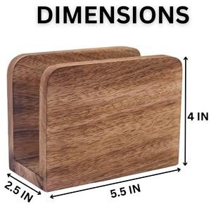 Porte-serviettes en bois naturel pour table à manger, organiseur de serviettes écologique pour la maison et la cuisine - Product Image 3