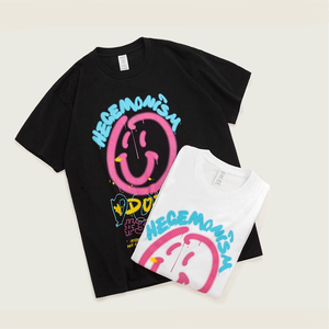 Camiseta de Verano para Hombre, Manga Corta, Estampado Digital, Secado Rápido, Transpirable, Ecológica, Mezcla de Algodón/Poliéster, Estilo Urbano, Corte Holgado - Product Image 3