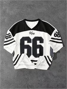 Camiseta Deportiva Vintage Personalizada de Doble Capa de Malla de Poliéster con Serigrafía, Camiseta Corta para Hombre - Product Image 5