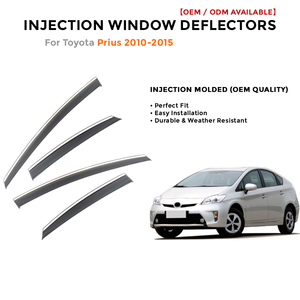 Déflecteur de vitre de voiture à injection pour Toyota Prius 2010-2015, pare-pluie, visière anti-vent - Product Image 2