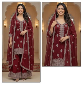 Conjunto de Traje Plazzo y Dupatta de Excelente Calidad, Especial para Eid, Hermoso y Elegante con Bordado - Product Image 6