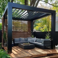 Pérgola Comercial de Aluminio para Exteriores, Techo Bioclimático Ajustable, Pabellón Impermeable