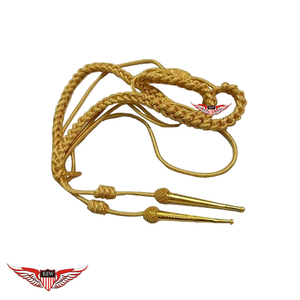 Aiguillette สายถักสีทองสายลวดทอง aiguillette พร้อมปลายโลหะ - Product Image 3