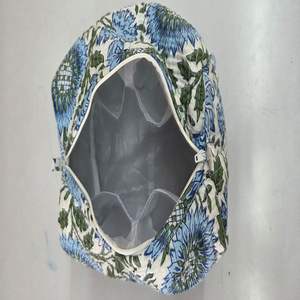 Quilted Cotton WashBag Toiletry Bag Toiletry <b>Pouch</b> Makeup Bag Set of 3 with <b>Drawstring</b> Closure for Travel & Daily Use - Product Image 3