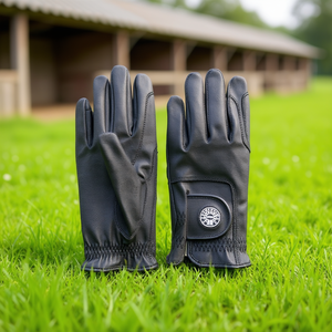 Custom Premium Show Jumping Equestrian <b>Gloves</b> Firm Grip Faux Synthetic Leather Sheep Leather Soft <b>Gloves</b> - Product Image 3