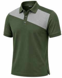 Jersey de Poliéster/Algodón Verde Sólido para Hombre, para Camisa de Manga Corta, Tejido Transpirable, Diseño Casual - Product Image 1