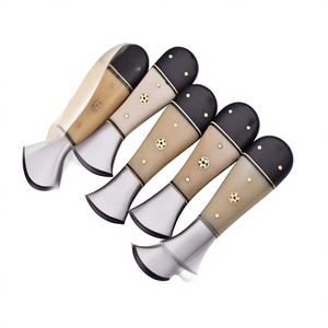 Chef Cutlery 6-Piece Damascus Steel Blade Kitchen <b>Knife</b> <b>Set</b> Adjustable Hand Orientation Brushed Finish Camel Bone Micarta - Product Image 6