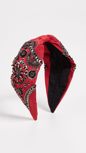 Bandas Elásticas para el Cabello con Cuentas Turquesas y Rojas, Diadema Bohemia Vintage Hecha a Mano en India para Mujeres y Niñas - Product Image 6