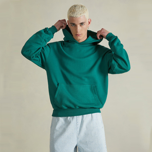Sweats à capuche coupe ample personnalisés 500 g/m² en coton mélangé, style streetwear vintage délavé, pulls à capuche oversize pour hommes - Product Image 1