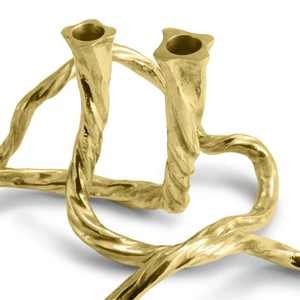 Handmade Brass Twisted Candlestick Holder Heat Resistant Durable Eco-Friendly for Home Decoration Metal Art Decorative Piece - Product Image 4