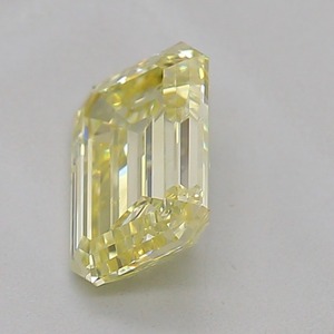 0.89 Ct Light Yellow Emerald Cut Loose Diamond VS1 Clarity Excellent Cut Certified Diamond for Fine Jewelry & Engagement Rings - Product Image 3