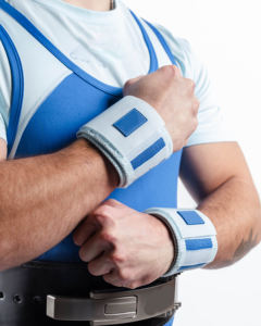 Nouvelles bandes de maintien pour poignets unisexes en néoprène respirant, couleur unie, ajustables avec fermeture auto-agrippante, pour la musculation et les entraînements en salle de sport - Product Image 3