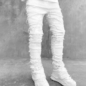 Pantalones Casuales Cómodos de Lona, Cintura Media, Diseño Personalizado, Corte Relajado, Tela Suave para Uso Diario, Estilo Moderno y a la Moda - Product Image 6