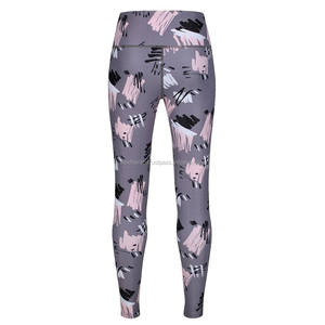 Leggings de gym fitness classiques personnalisés pour femmes, vêtements d'entraînement décontractés respirants avec logo sur la taille moyenne en vente! - Product Image 6