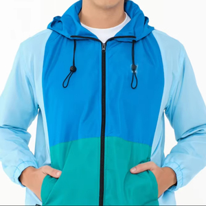 Veste coupe-vent de haute qualité pour entraînement en extérieur et en intérieur, imperméable, broderie, couleurs contrastées, pour homme - Product Image 1